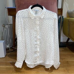 🐩H&M Black and White Polka Dot Blouse🐩